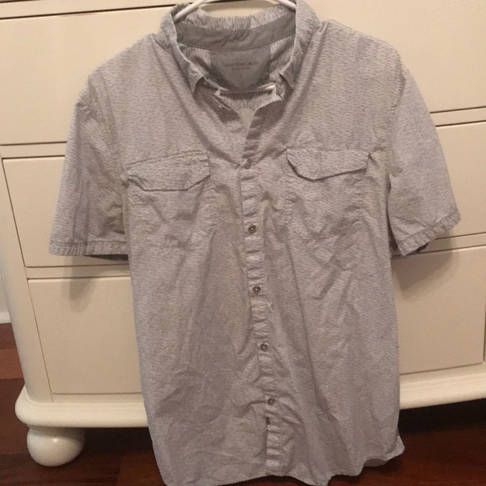 Calvin Klein button up T-shirt